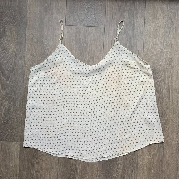 George Women's Print Crepe Tank Top Cream Size 2XL - Picture 6 of 11